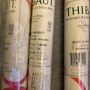 Thibaut lot of 3 wallpaper rolls